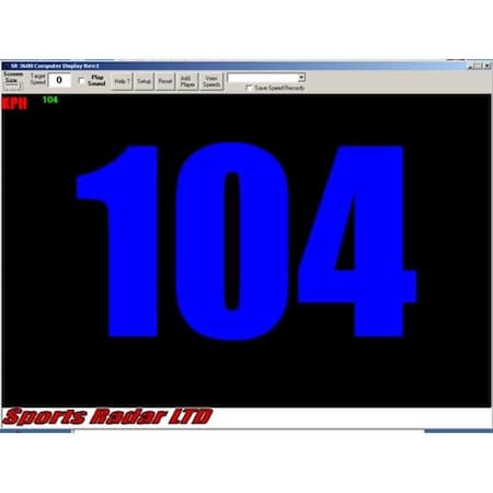 Sports Radar Sports Radar SR-PC-02 Radar Gun Speed Acquisition Software SR-PC-02